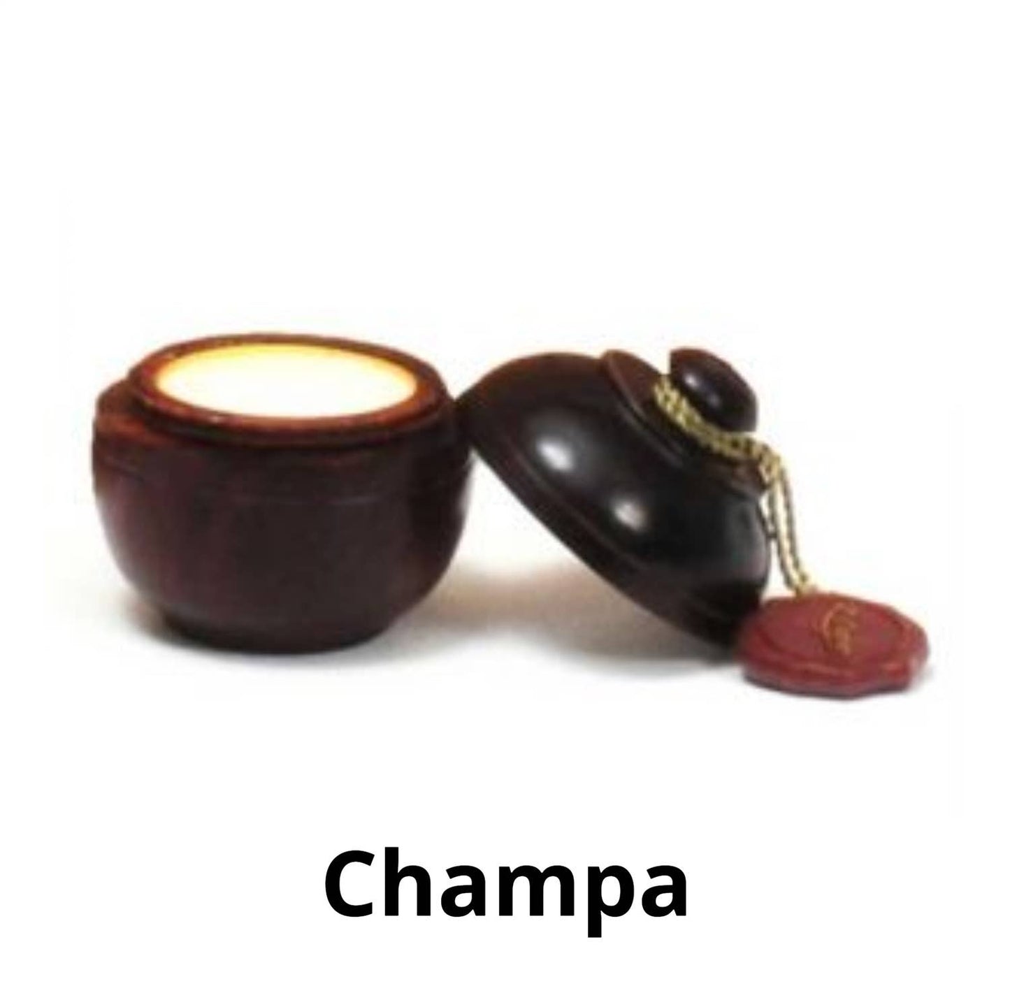 Nag Champa Solid Perfume in Rosewood Pot