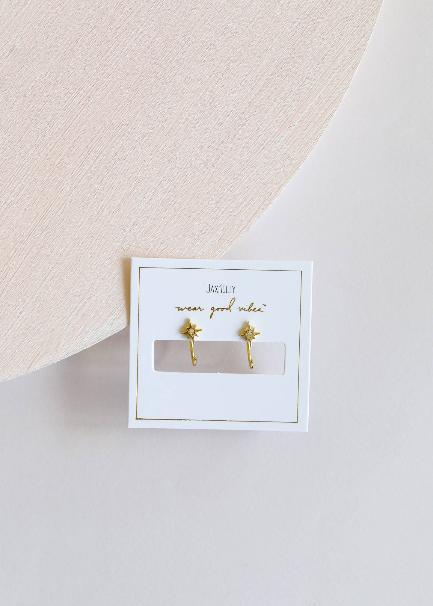 Gold Icon Huggie Earrings - Star