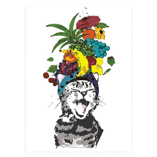 Carmen Miranda Cat Greeting Card