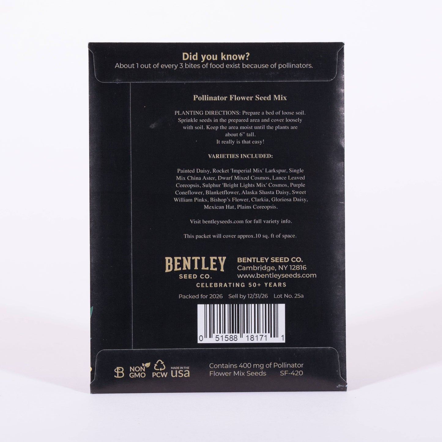 Joy Wildflower Seed Packet | Holiday Gift Tag with Wildflower Mix