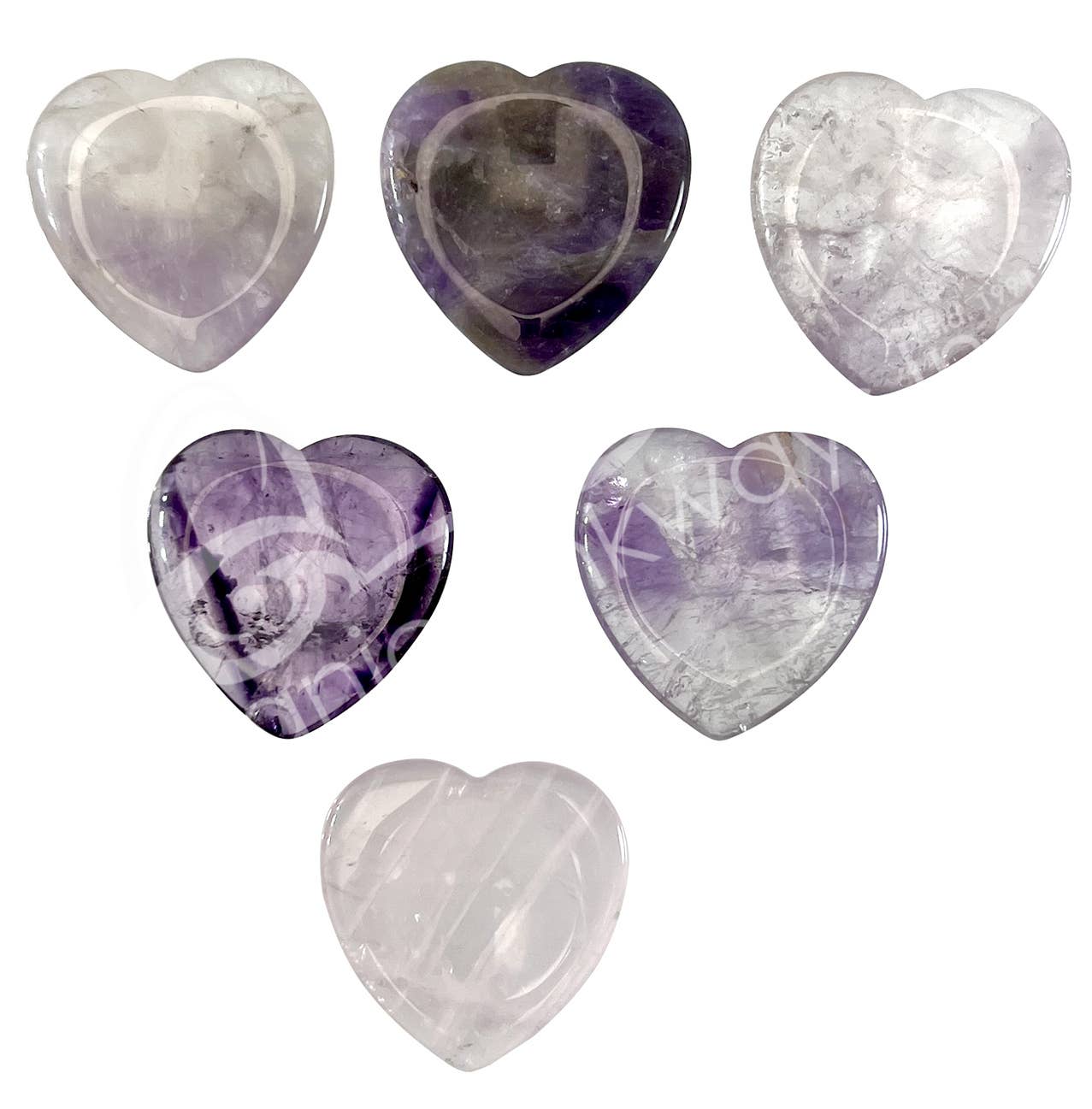 Amethyst Heart Shaped Worry Stone