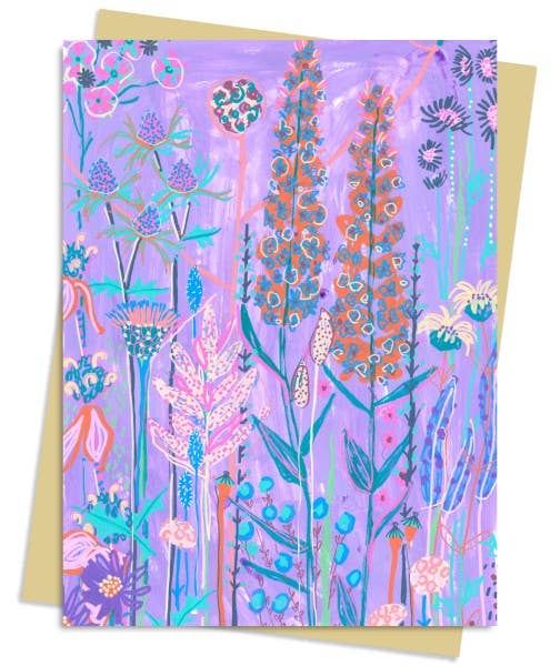 Lucy Innes Williams: Purple Garden House Greeting Card