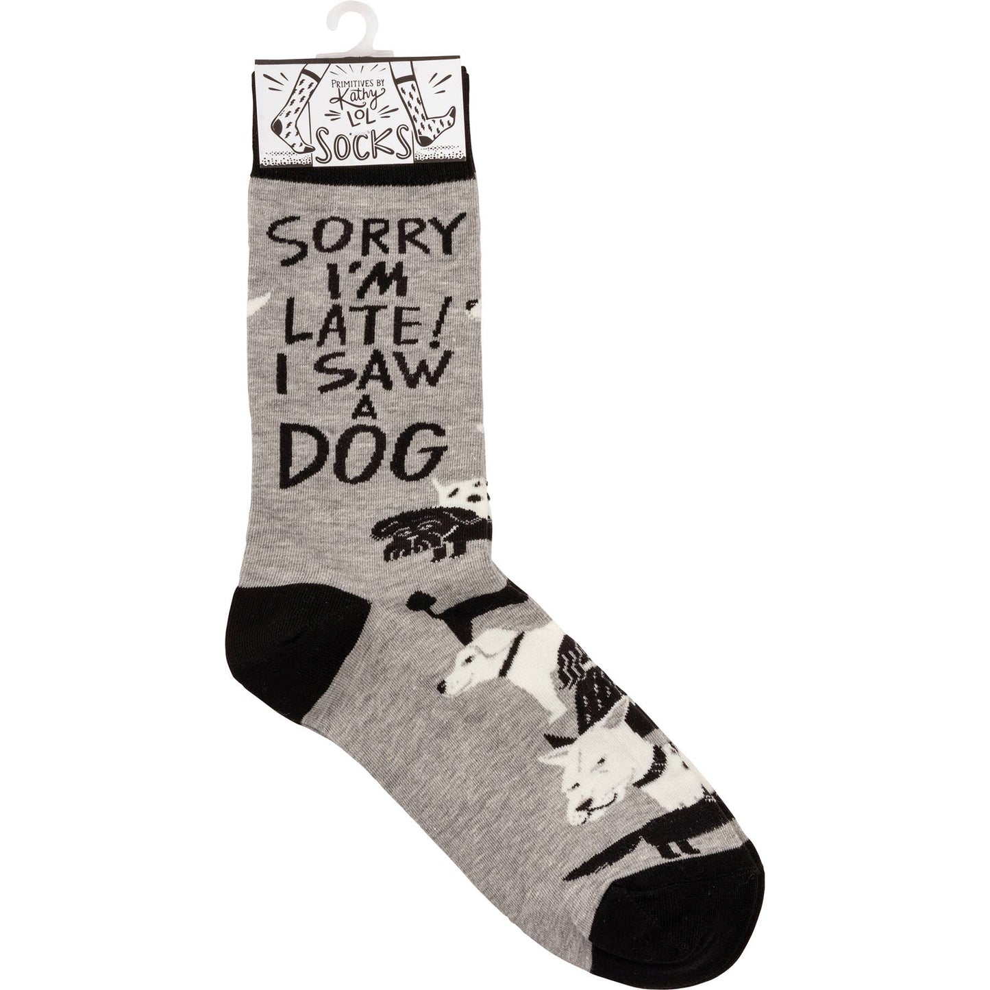 Sorry I’m Late Socks – Playful Dog Lover Gift