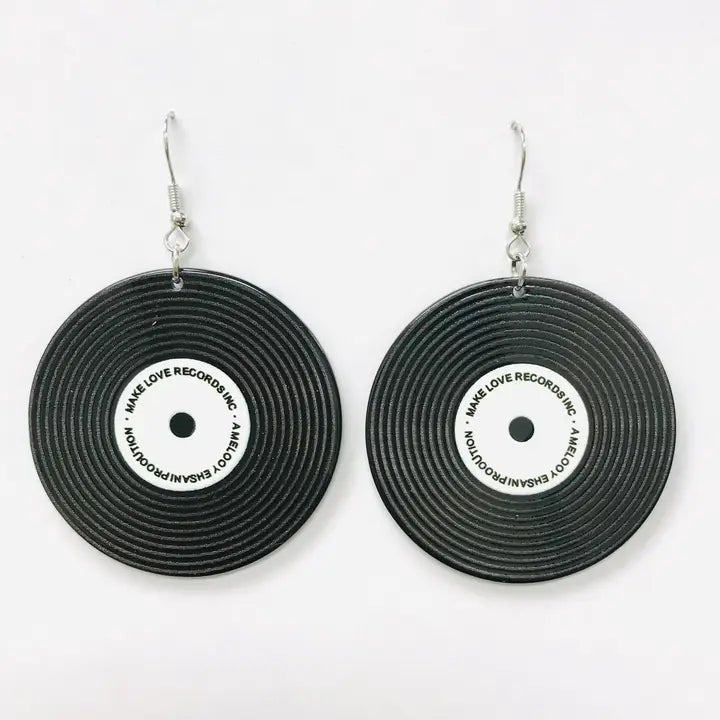 Retro Vinyl Record Earrings