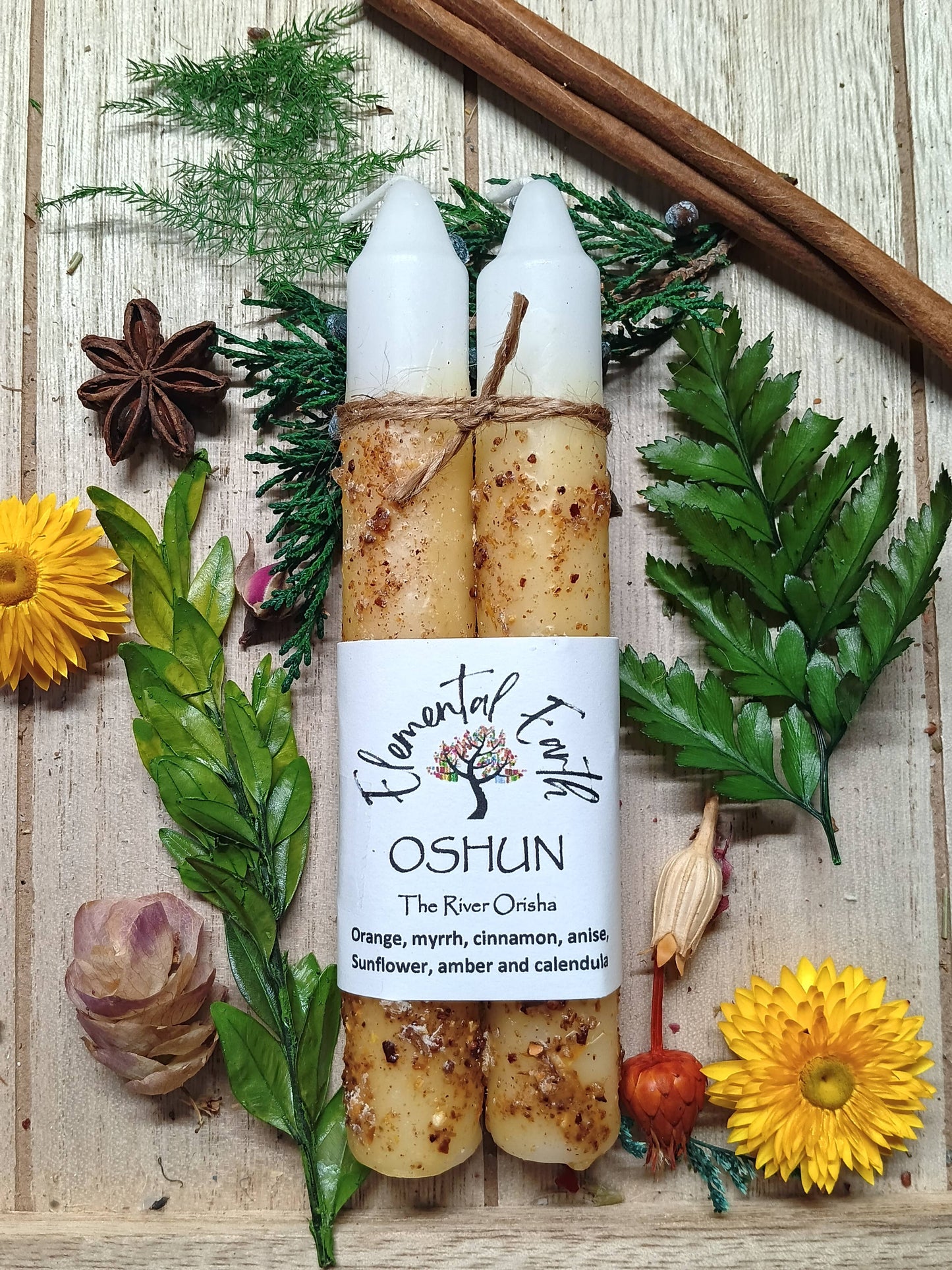Oshun Herbal Intention 6 inch Candles