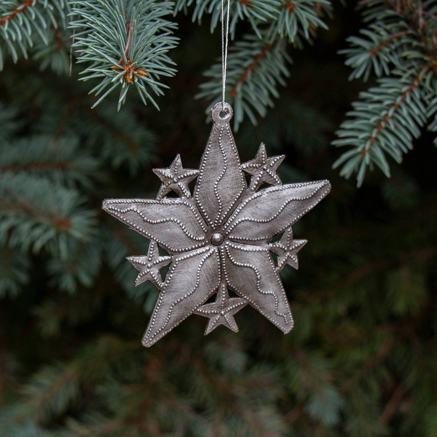 Haitian Metal Drum Star Ornament