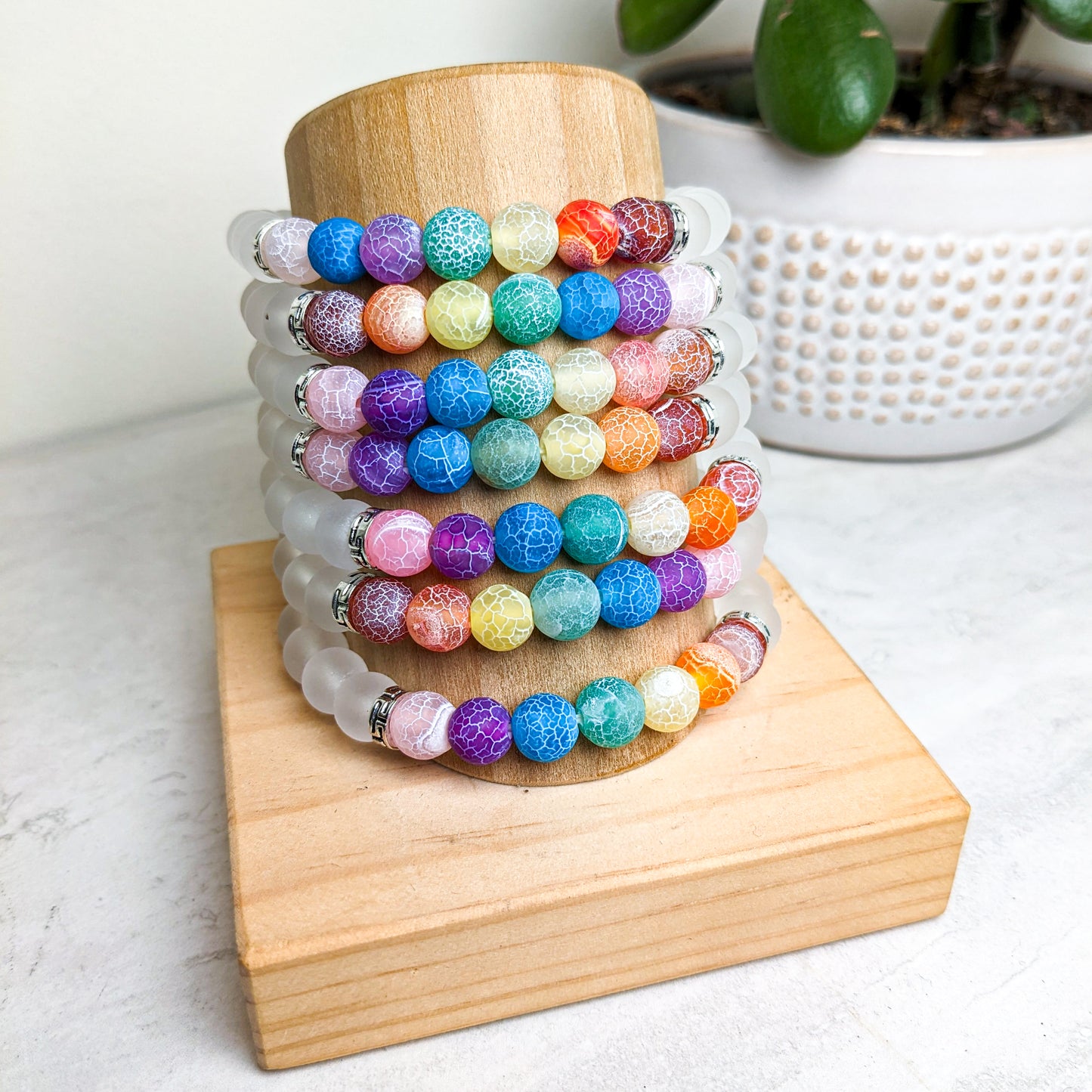 8mm Assorted Crystal Beaded Bracelets