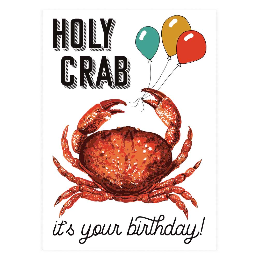 Holy Crab Birthday Greeting Card