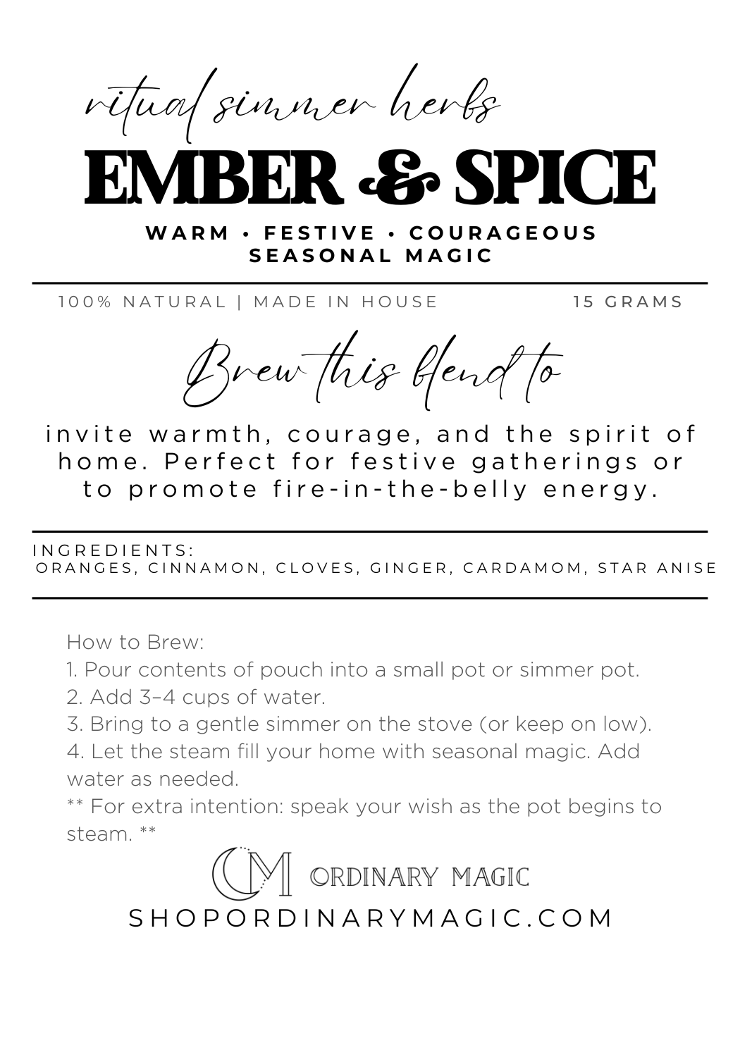 Ritual Simmer Herbs | Ember & Spice