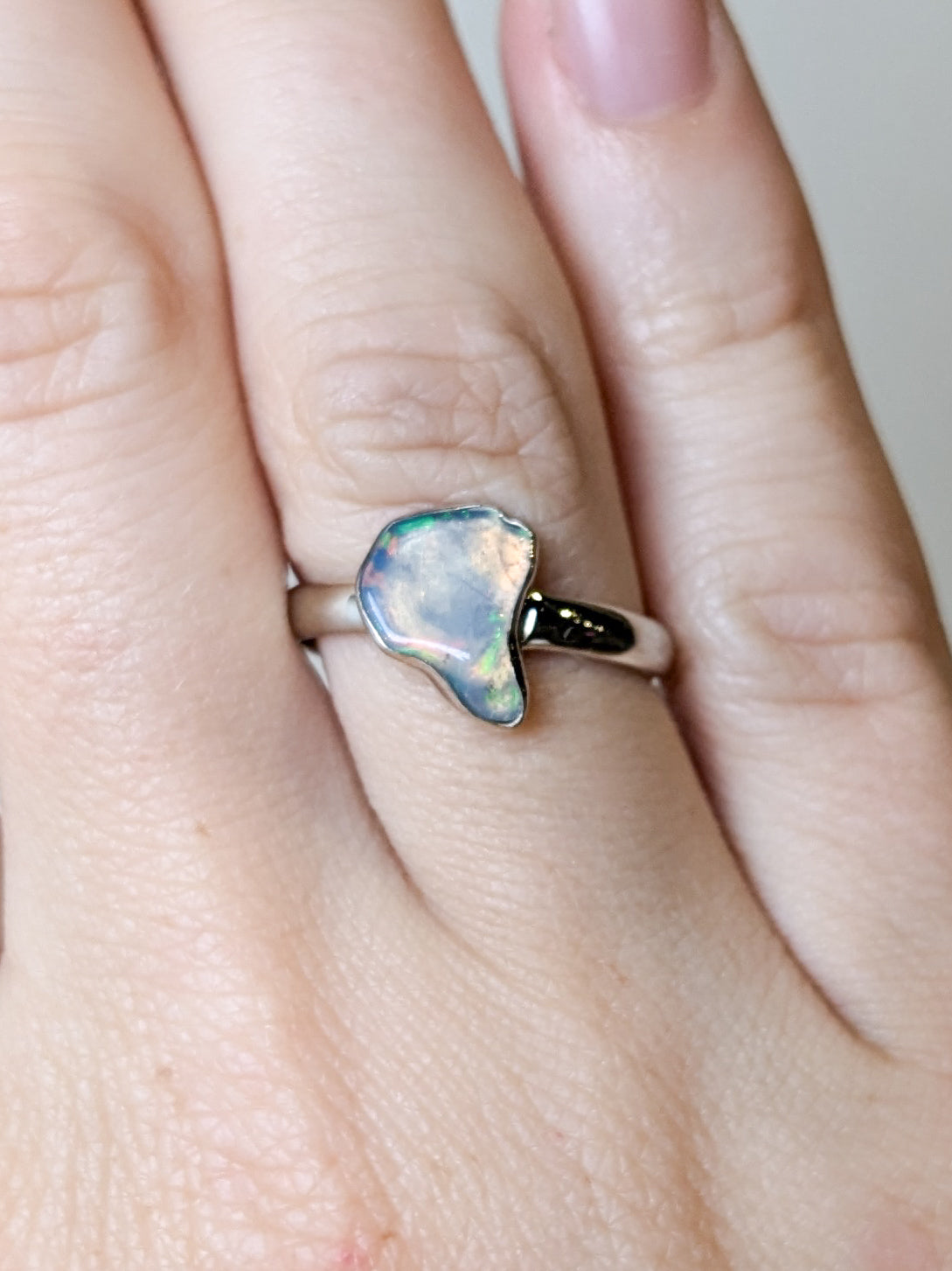 Ethiopian Opal Sterling Silver Rings