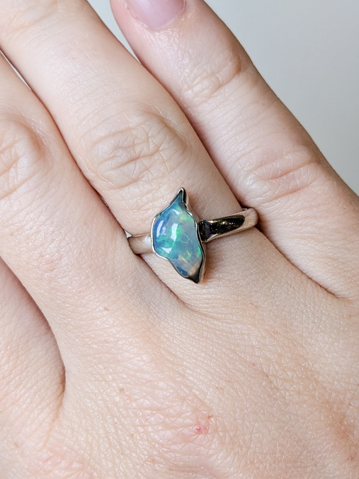 Ethiopian Opal Sterling Silver Rings