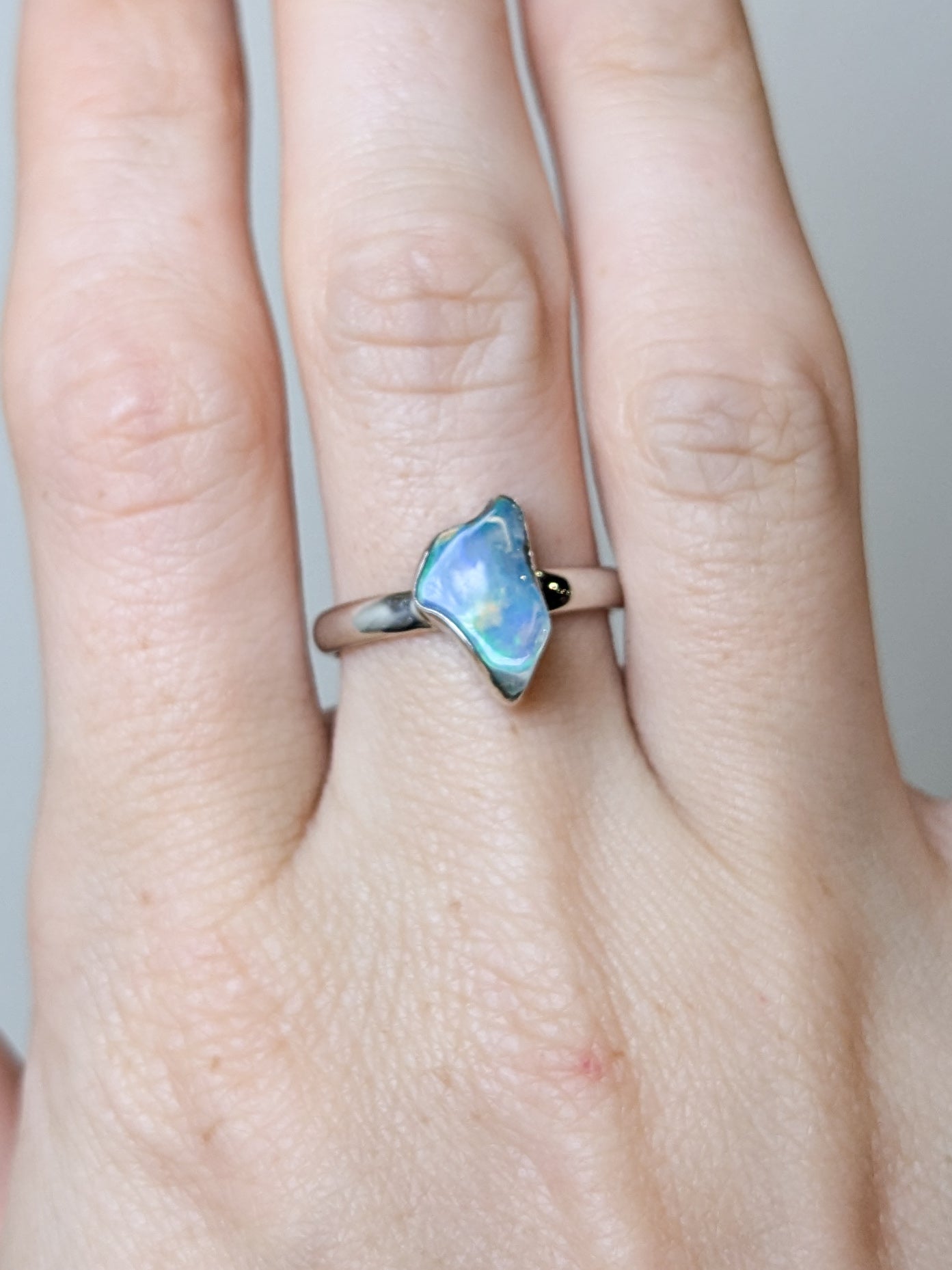 Ethiopian Opal Sterling Silver Rings