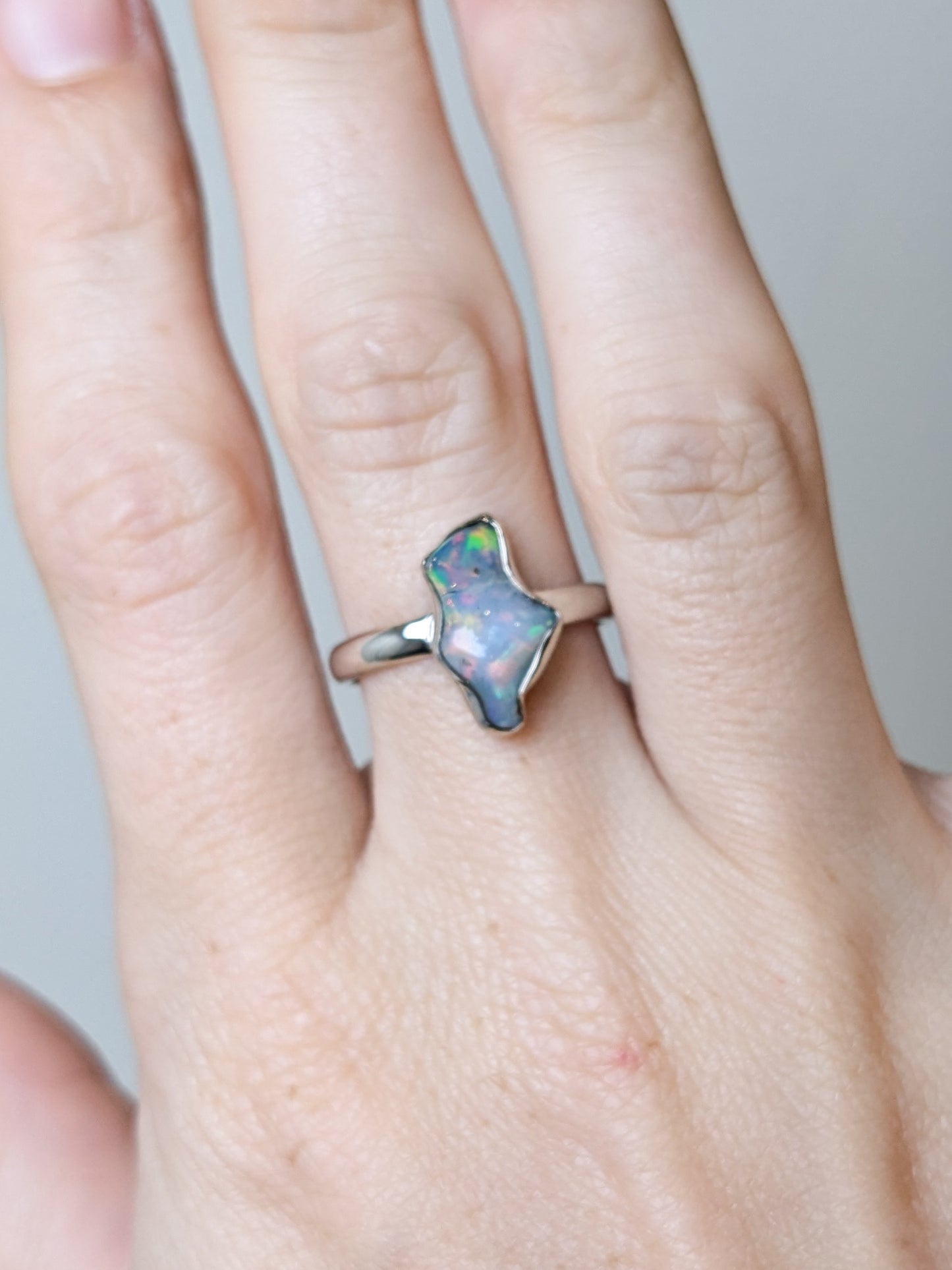 Ethiopian Opal Sterling Silver Rings