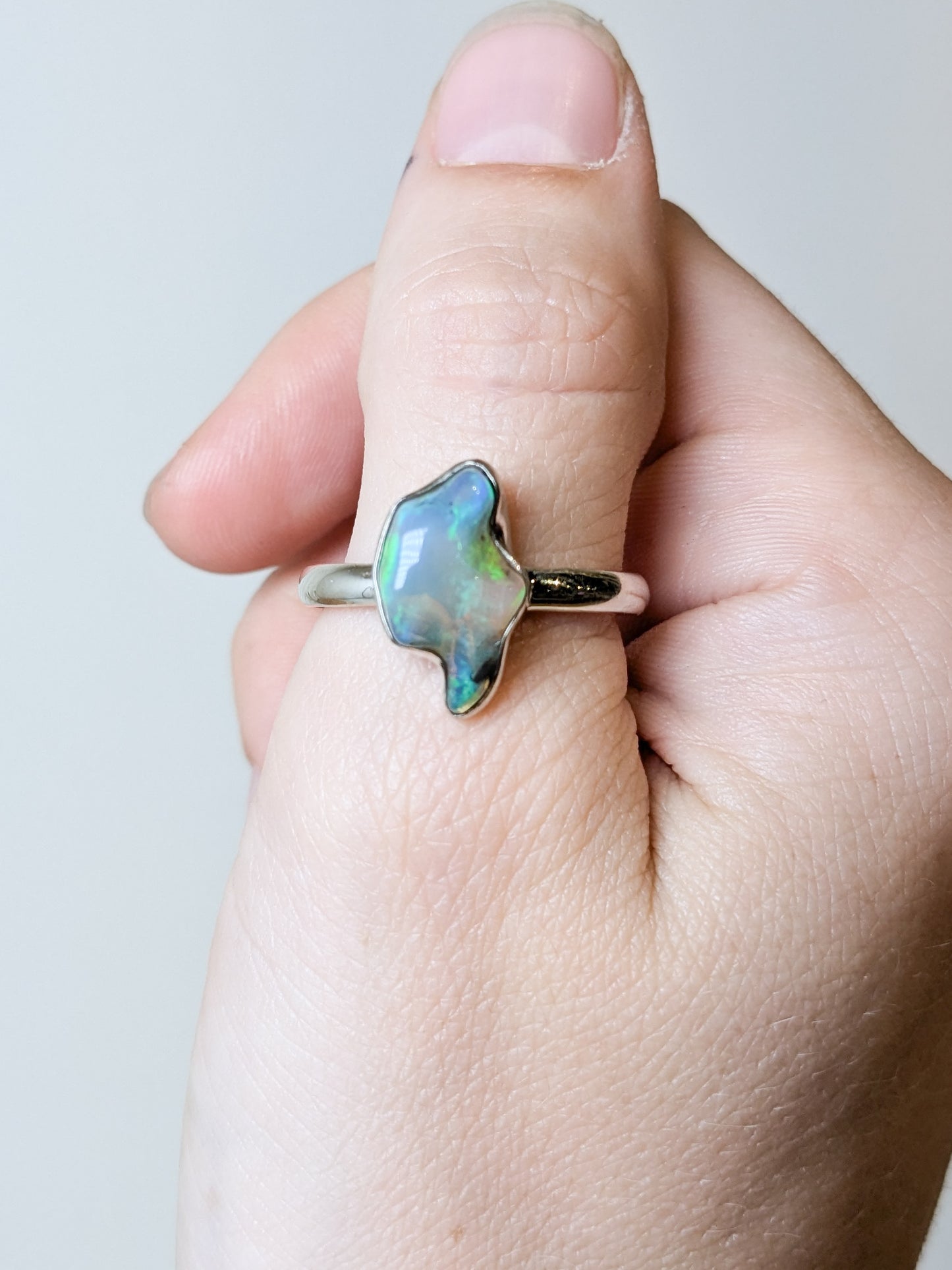 Ethiopian Opal Sterling Silver Rings