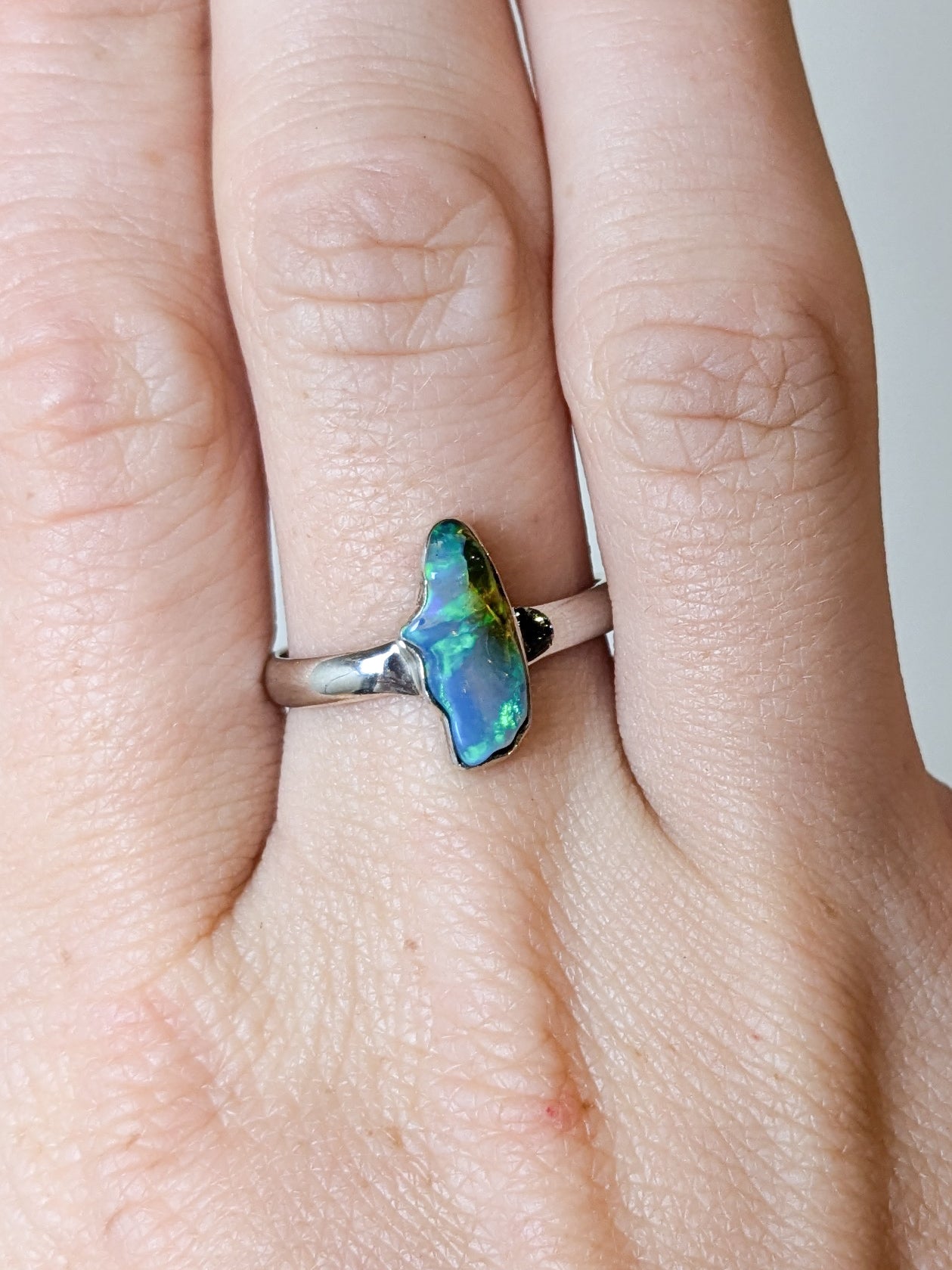 Ethiopian Opal Sterling Silver Rings