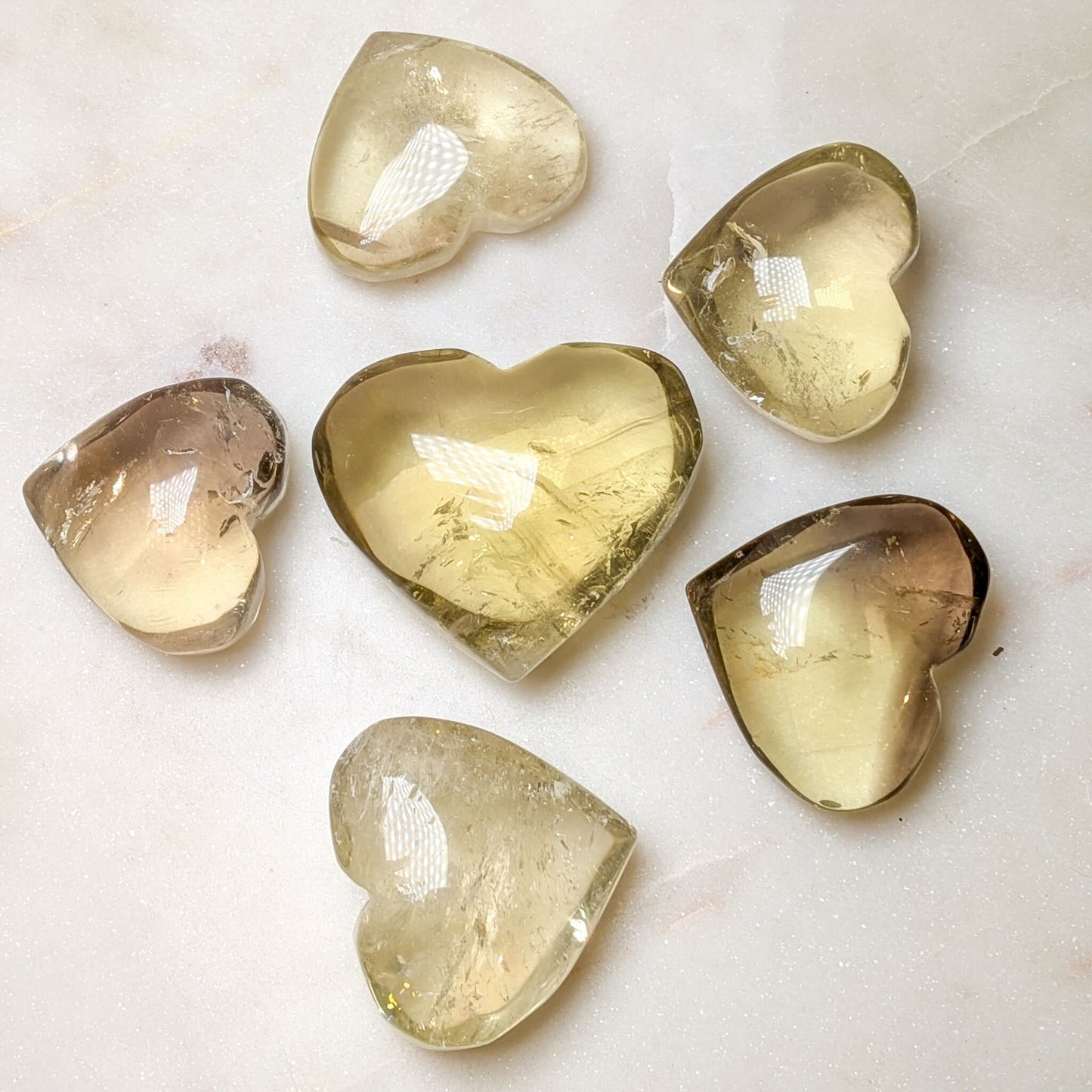 Lemon Quartz Hearts