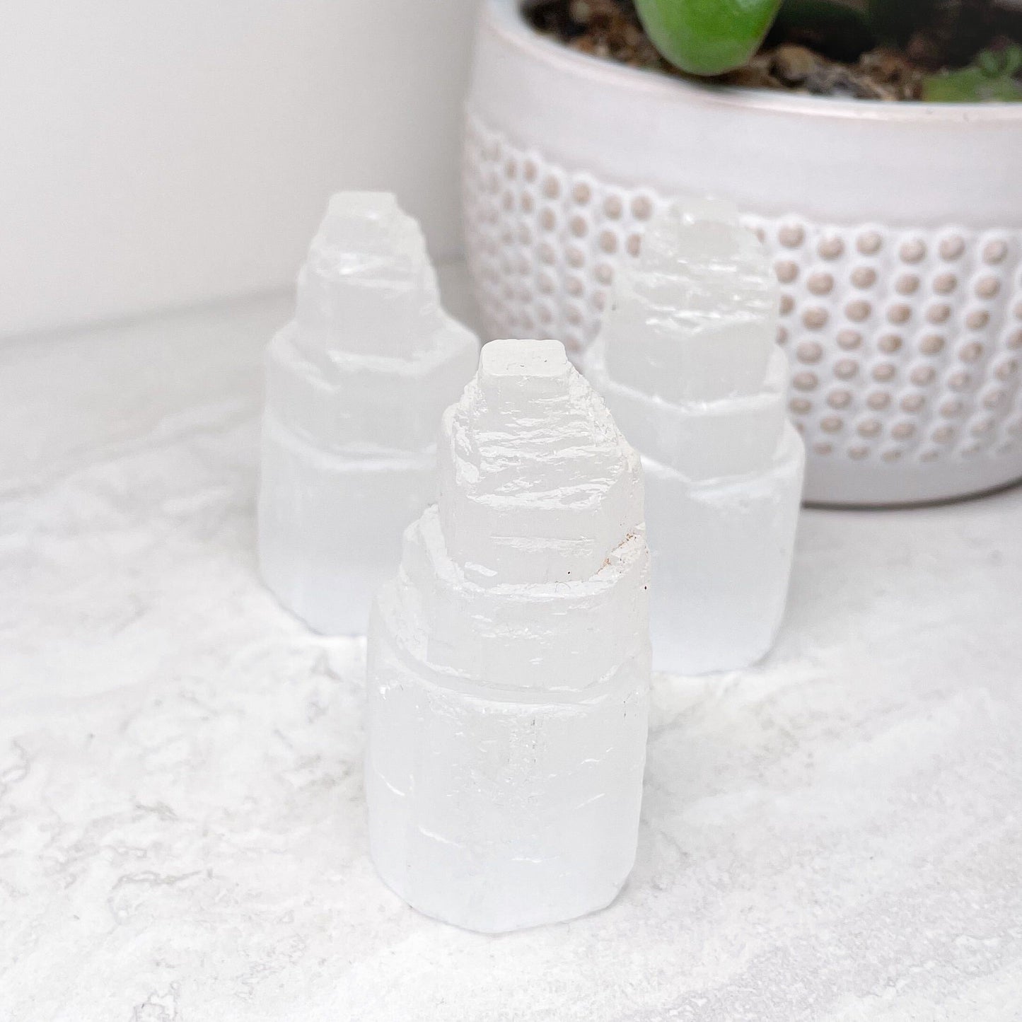 Mini Selenite Tower Mountain 2.5"
