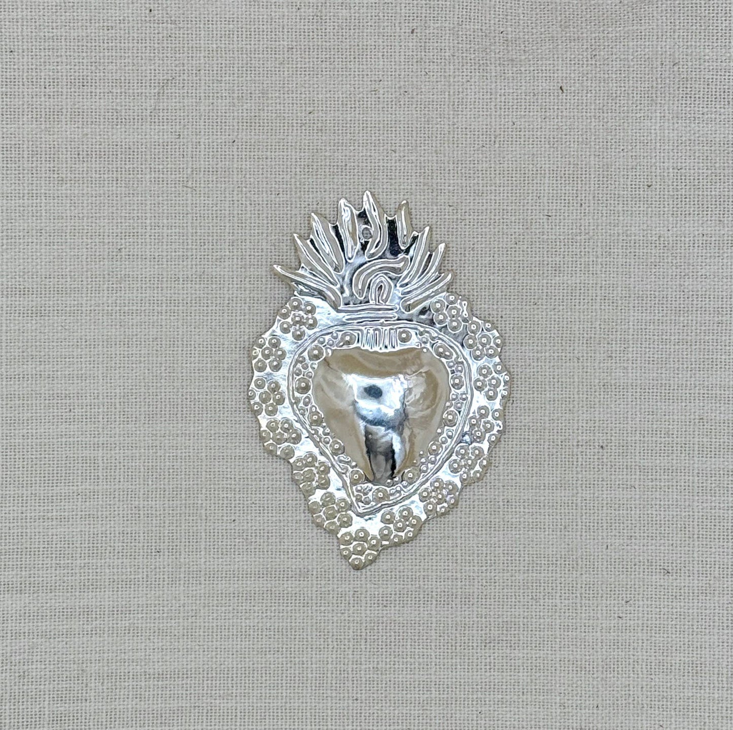 Petite Silver Plate Heart Milagro | 2 sizes