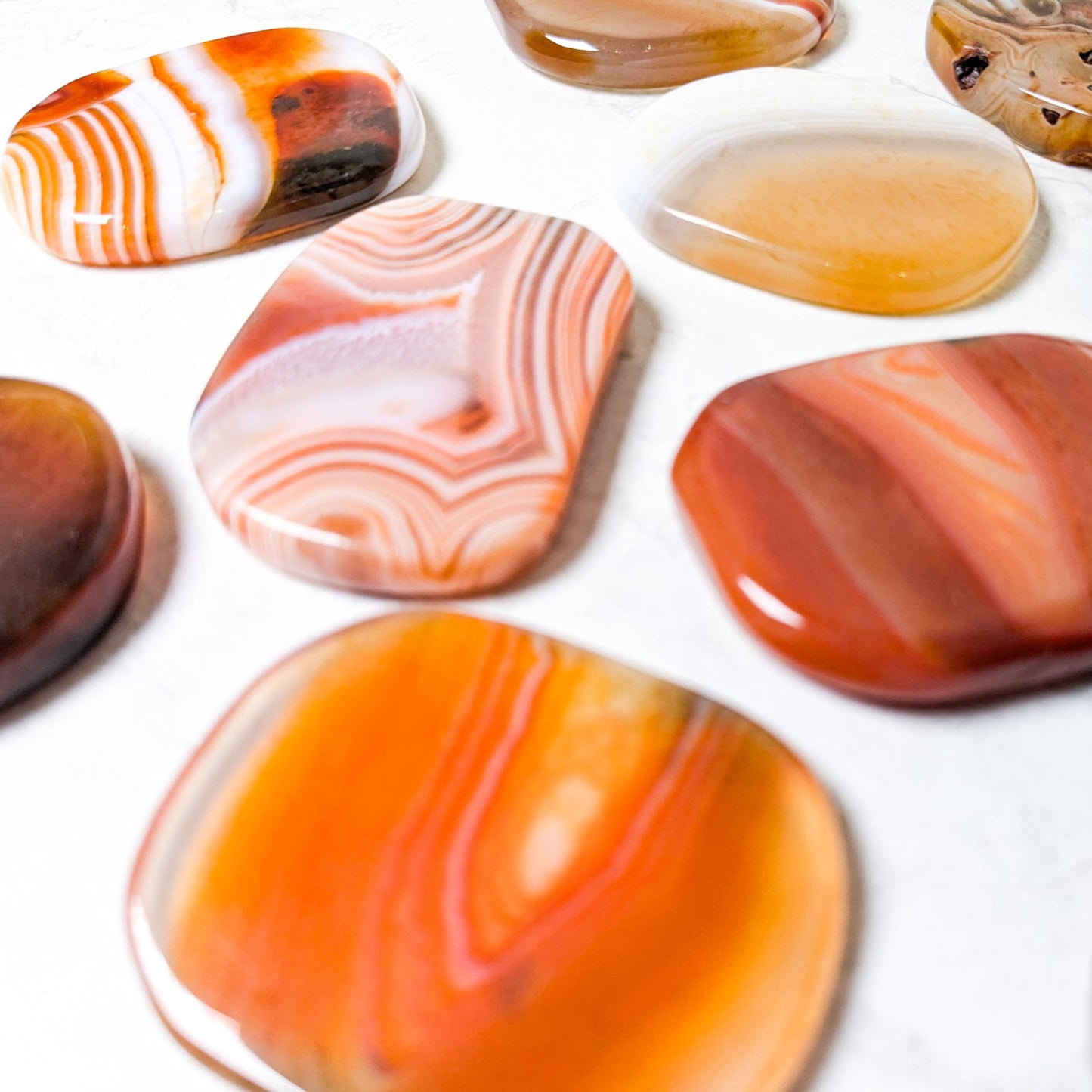 Banded Carnelian Smooth Stones
