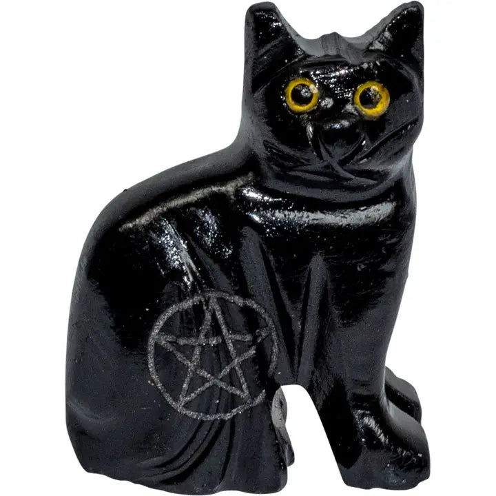 Carved Black Onyx Cat