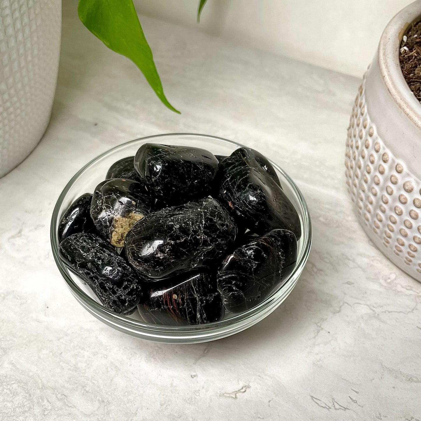 Black Tourmaline Tumbles