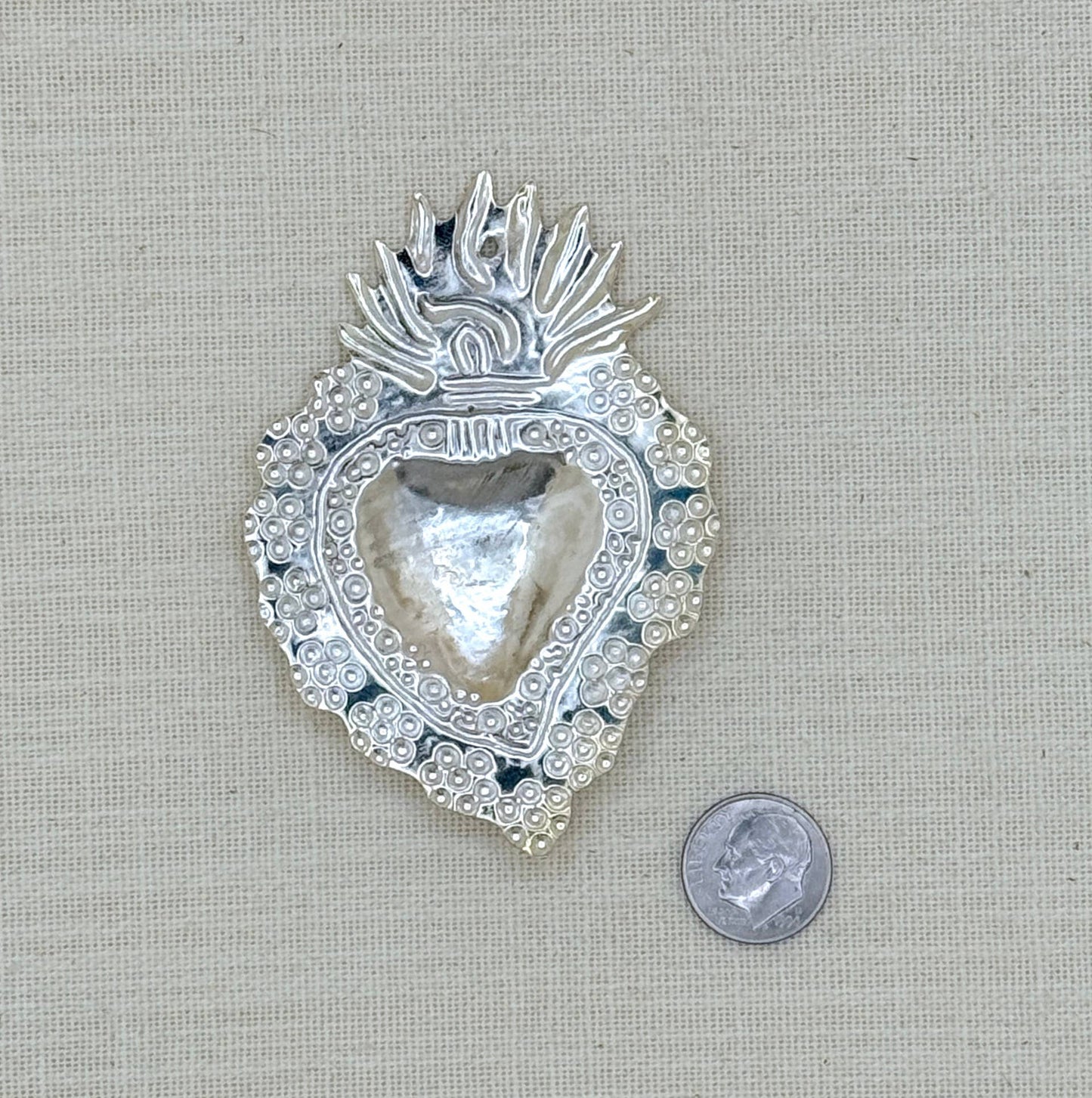 Petite Silver Plate Heart Milagro | 2 sizes