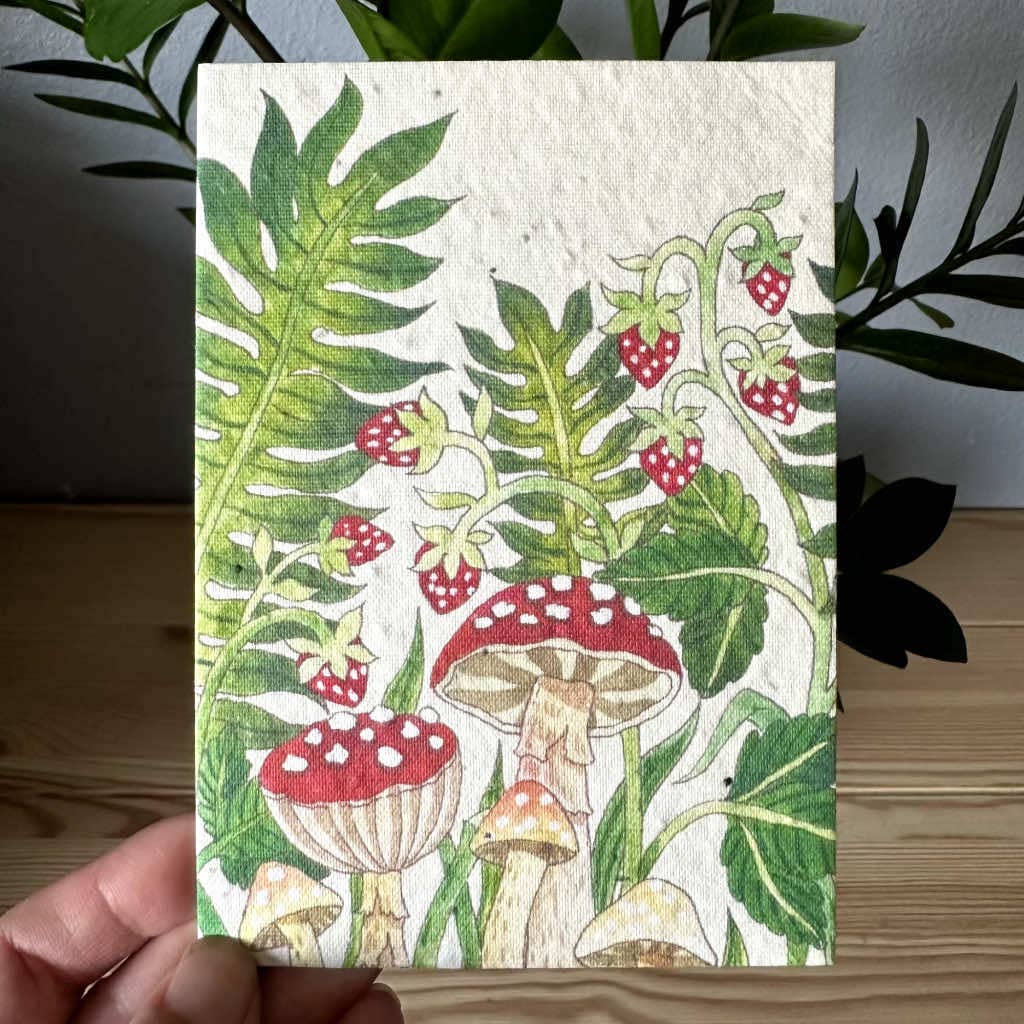 Mushroom Greeting Seed Card Plantable Wildflower Herb Card