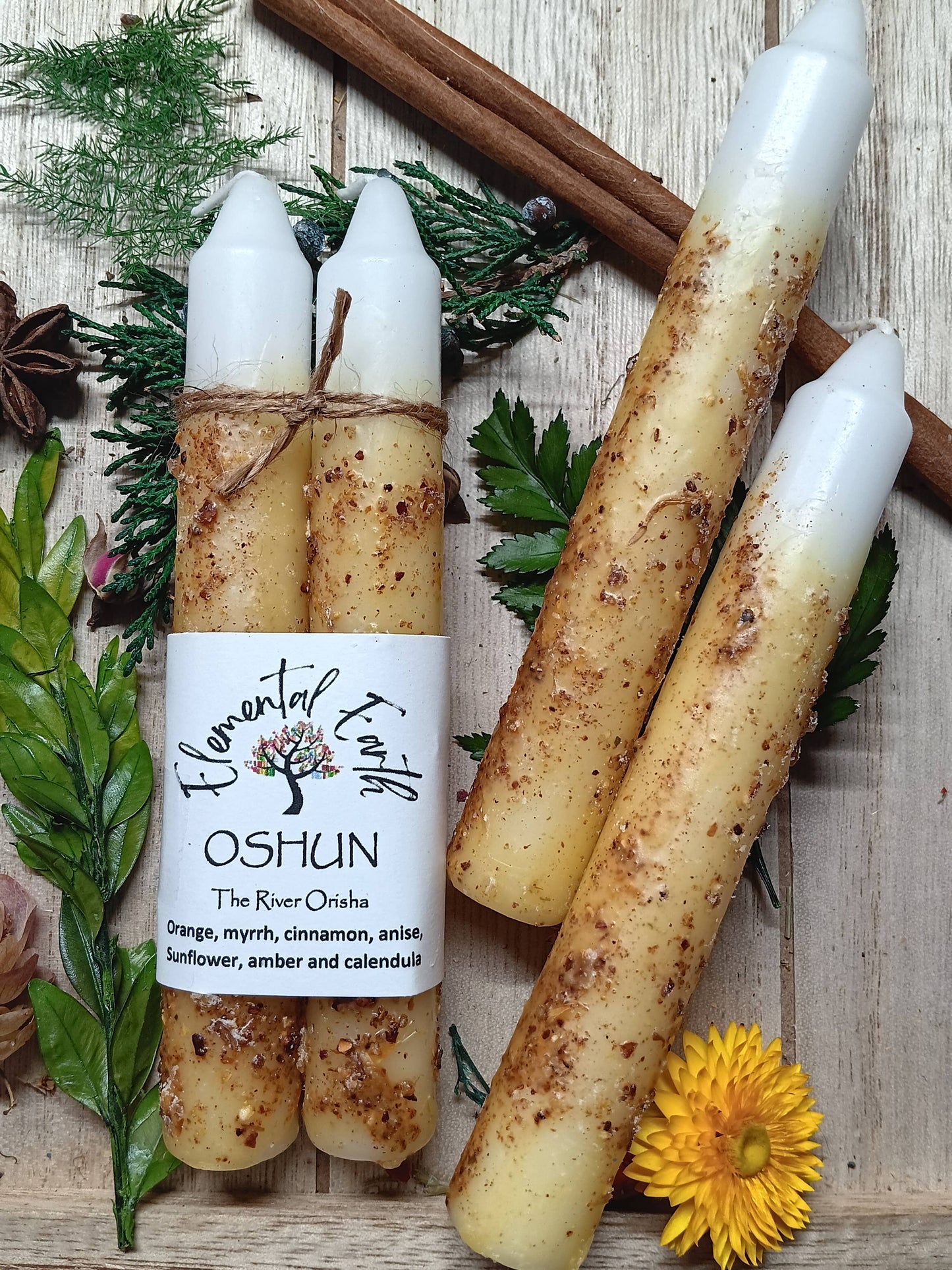 Oshun Herbal Intention 6 inch Candles