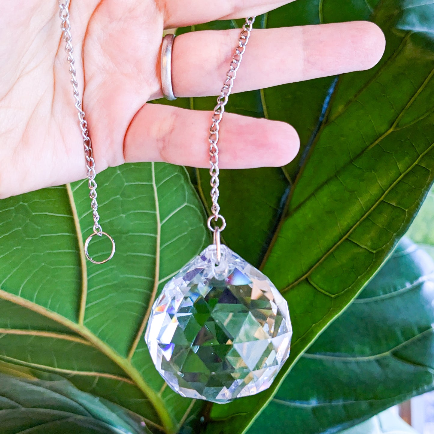 Crystal Sphere Faceted Suncatcher