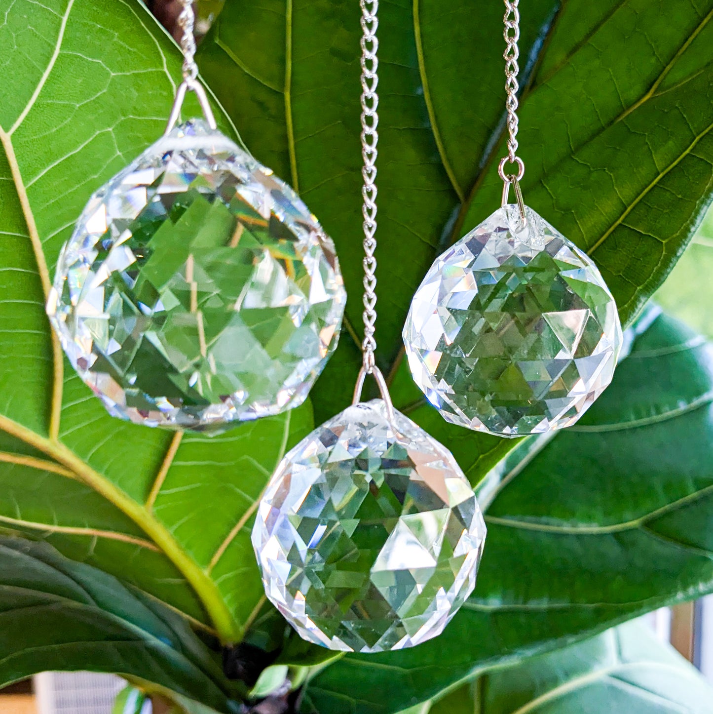 Crystal Sphere Faceted Suncatcher