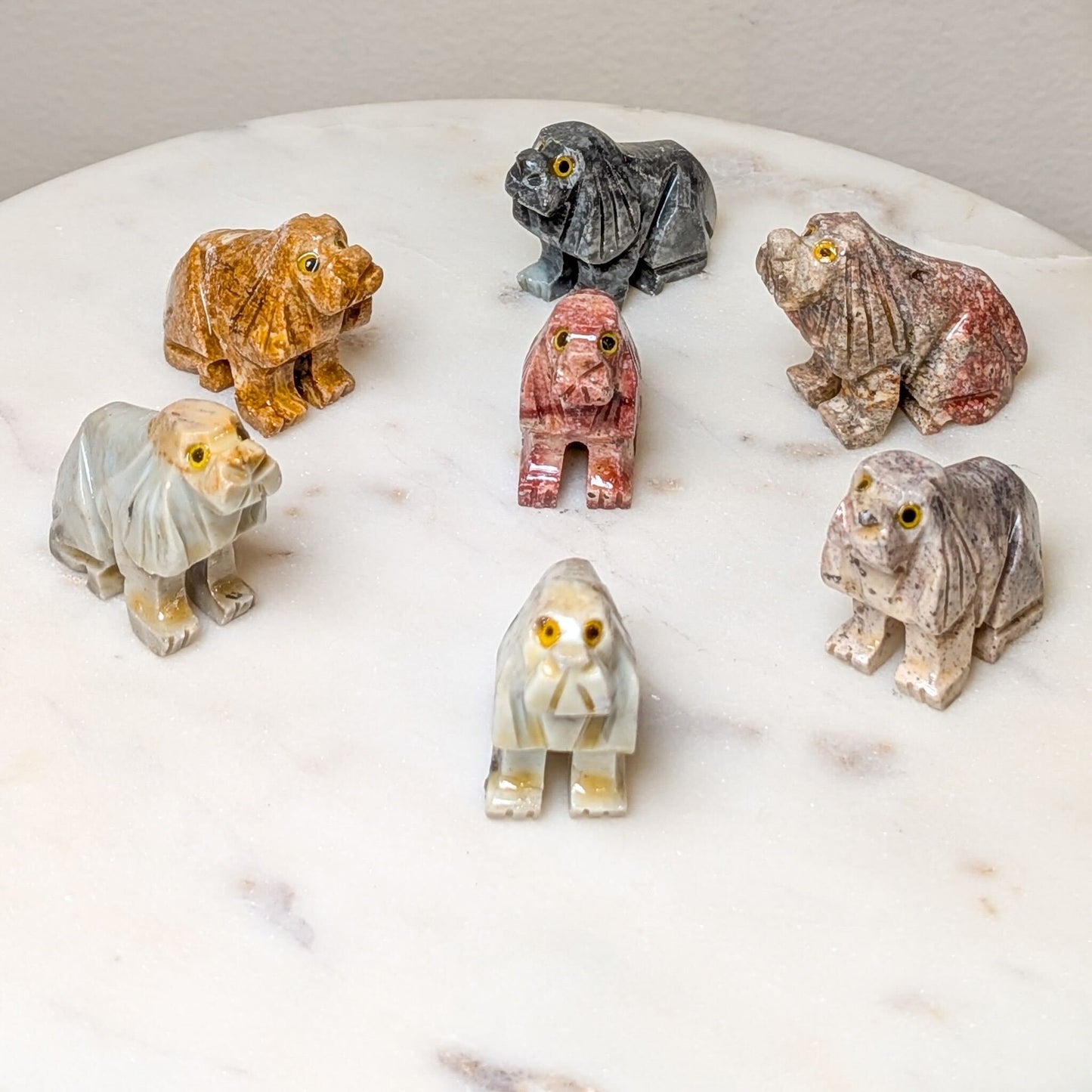 Dolomite Dog Carving