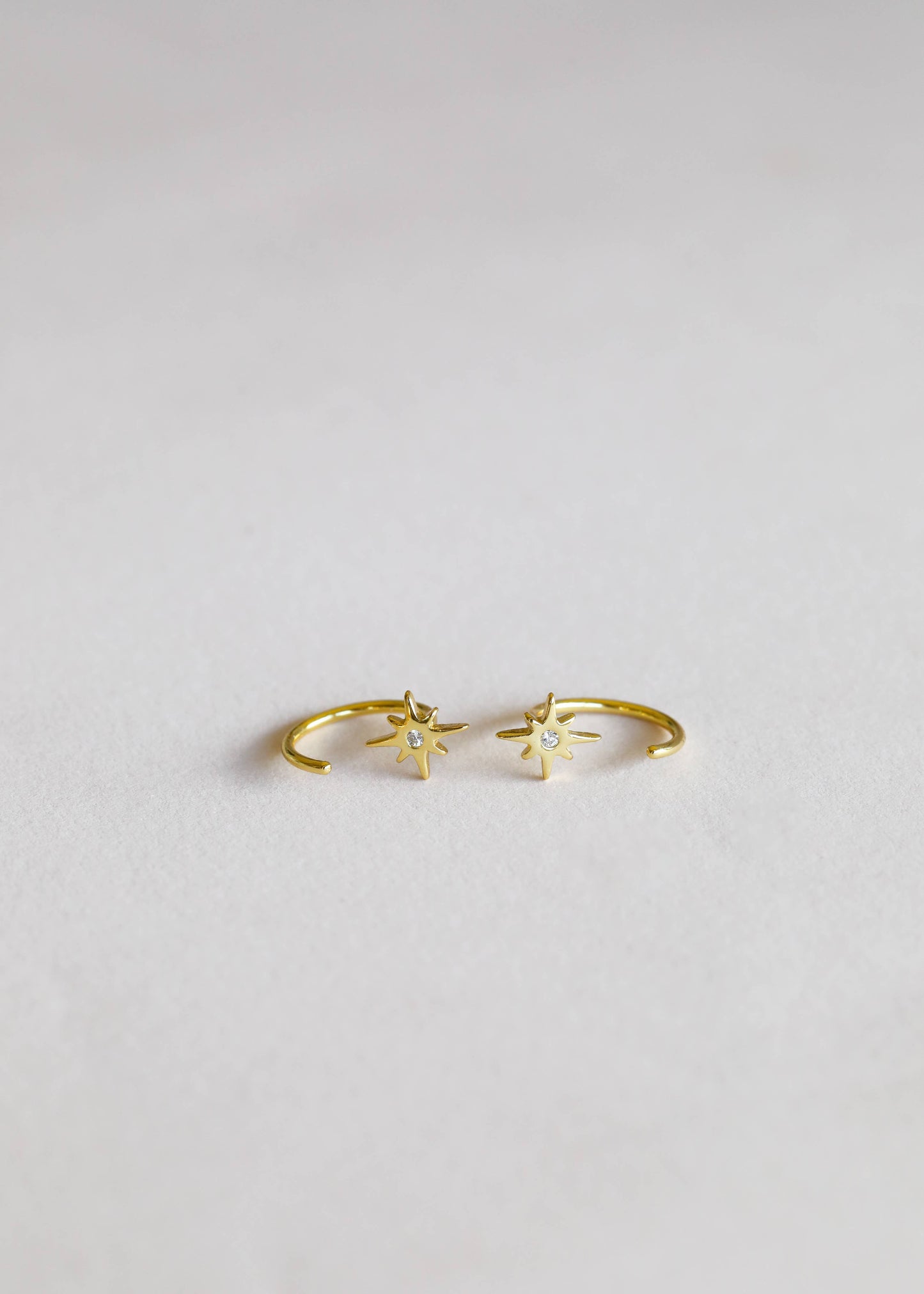 Gold Icon Huggie Earrings - Star