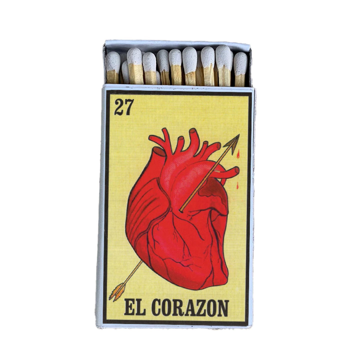 Loteria Corozon Matchbox Decorative Matches