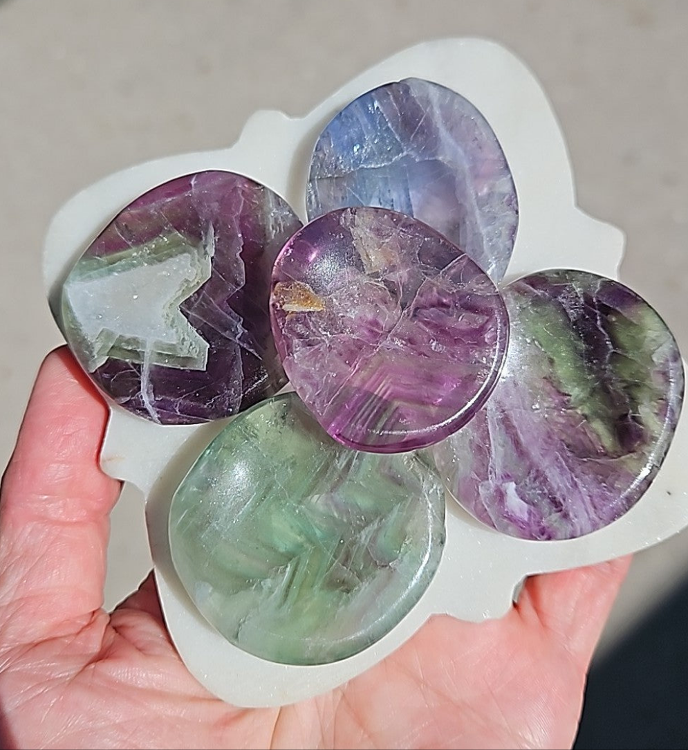 Fluorite Worry Stones