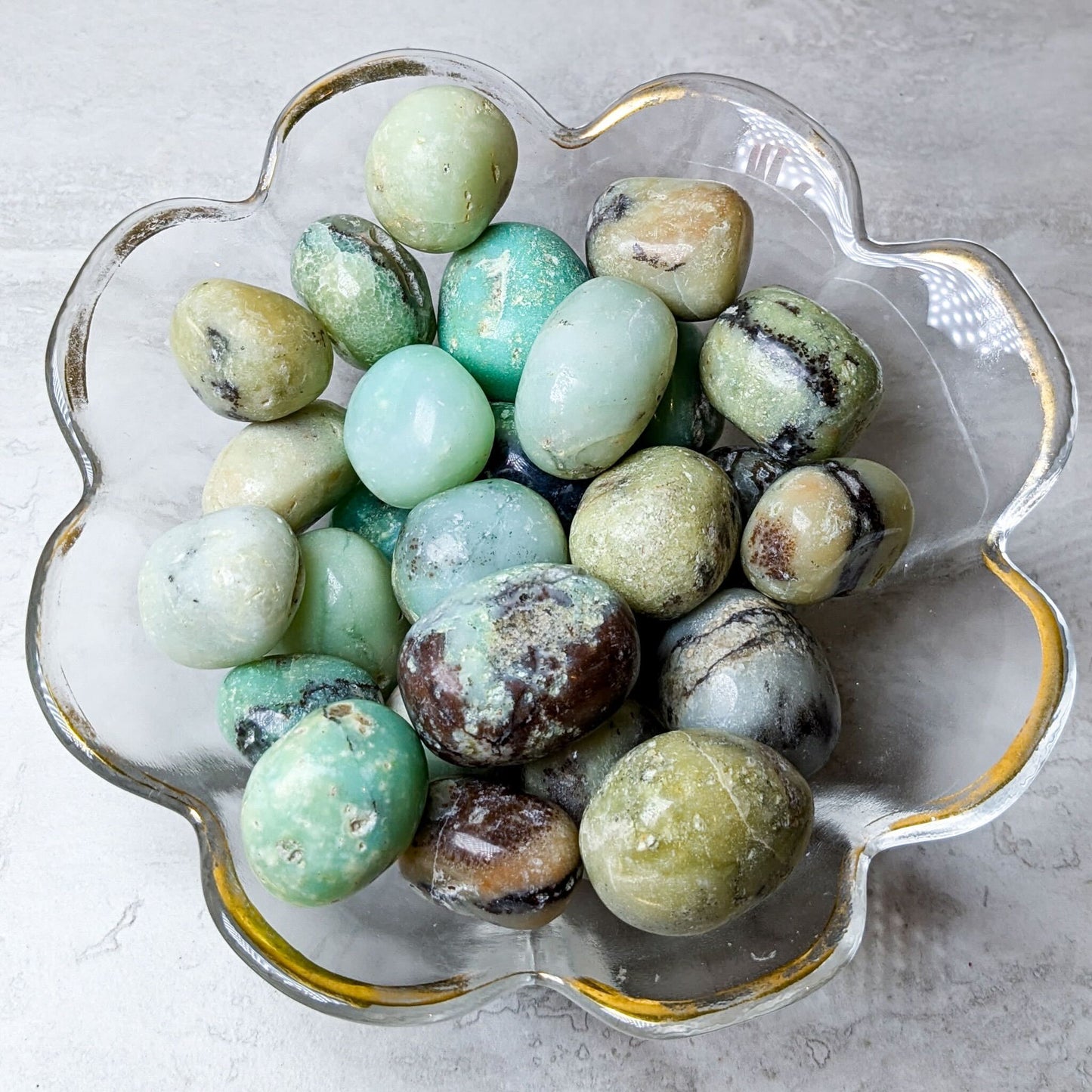 Green Chrysoprase Tumbles