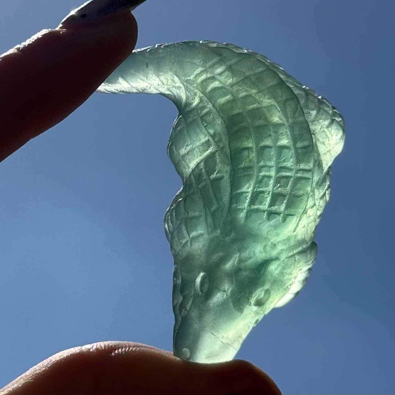 Green Fluorite Alligator