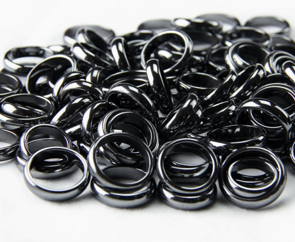 Rounded Hematite Rings | Non-magnetic | Various Sizes
