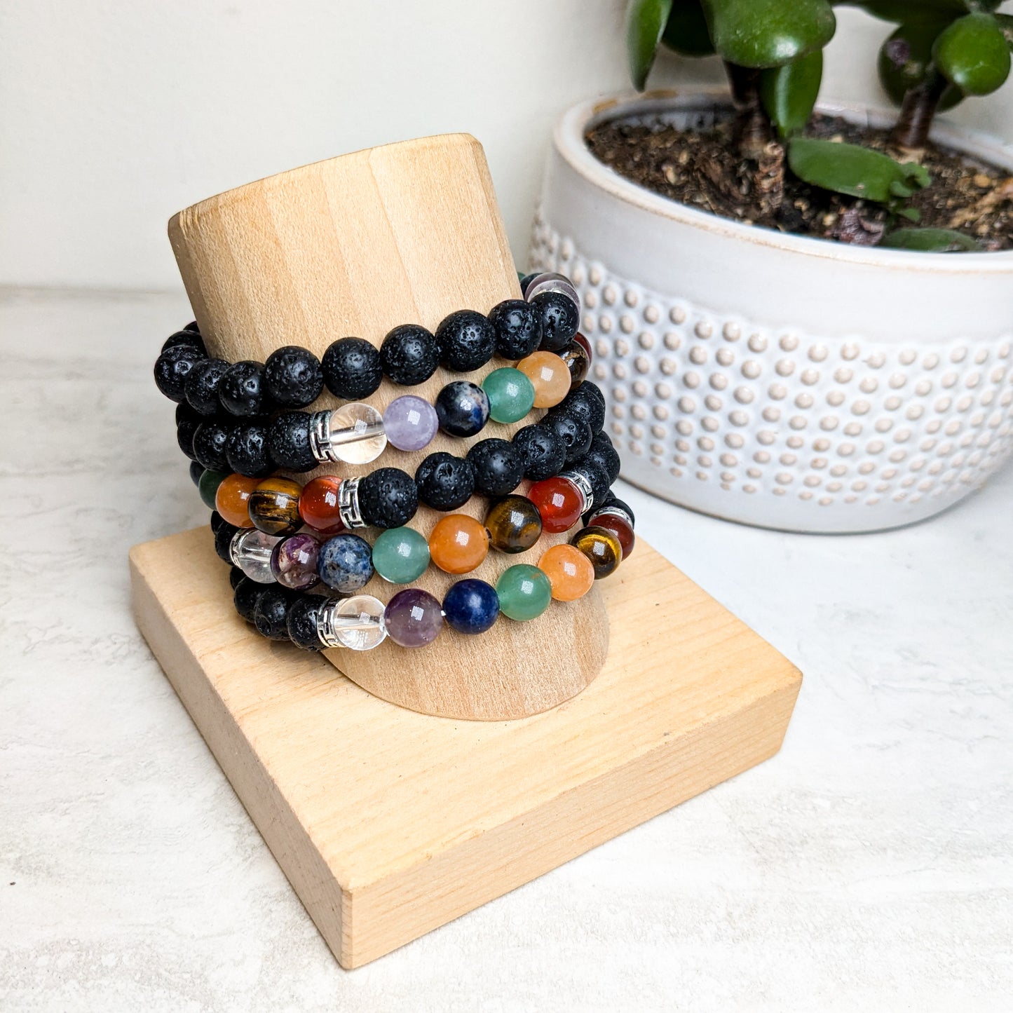 8mm Assorted Crystal Bead Bracelets -