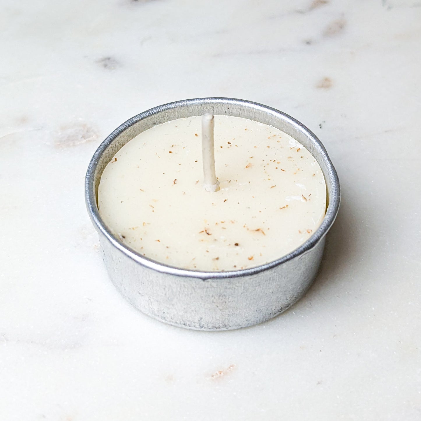 'Little Smudgies' Herb + Crystal Infused Tea Light Candle | Various scents