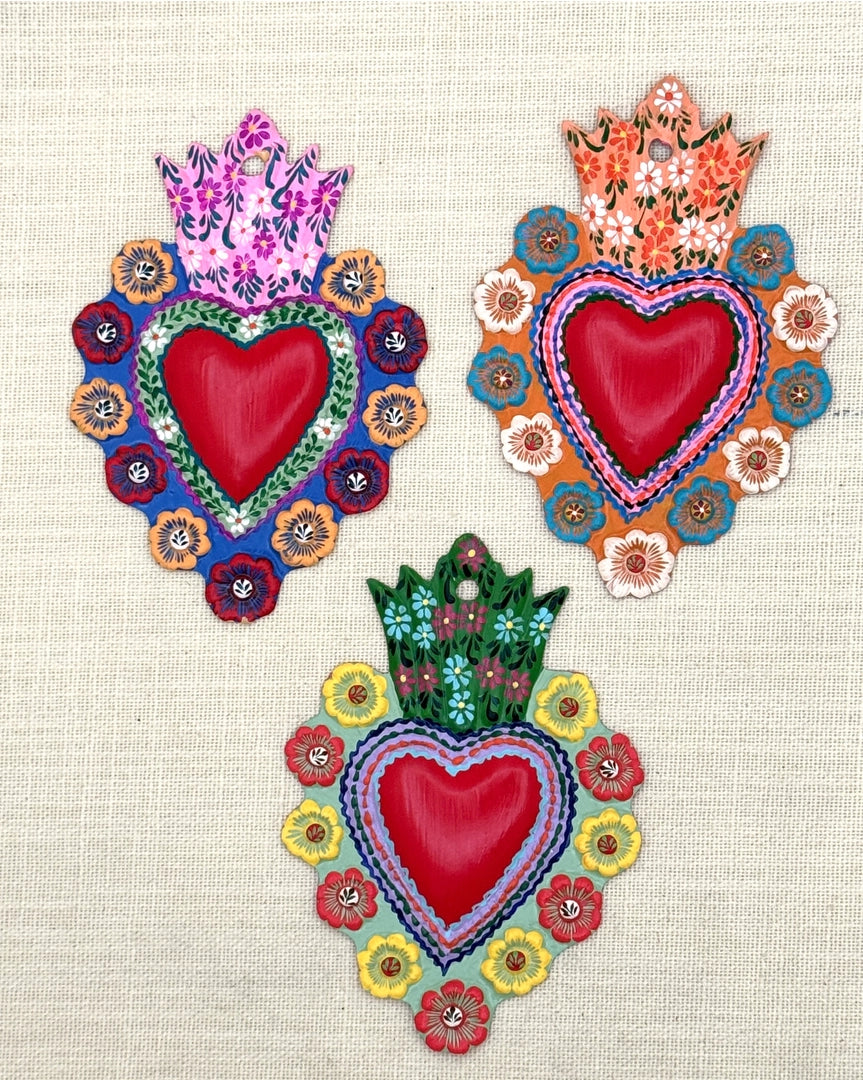 Small Painted Red Milagro Heart
