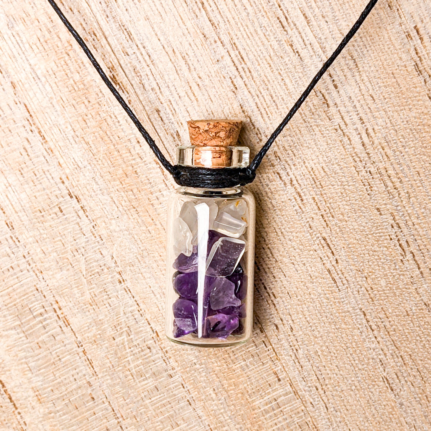 Mini Spell Jar Necklace | Various Crystals