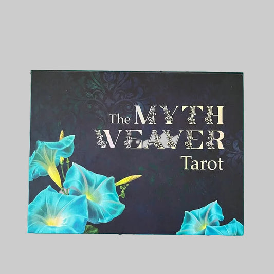 The Myth Weaver Tarot Deluxe Edition, a 78-card mythology tarot deck with keepsake box and CODEX guidebook, at Ordinary Magic in Savannah, GA.