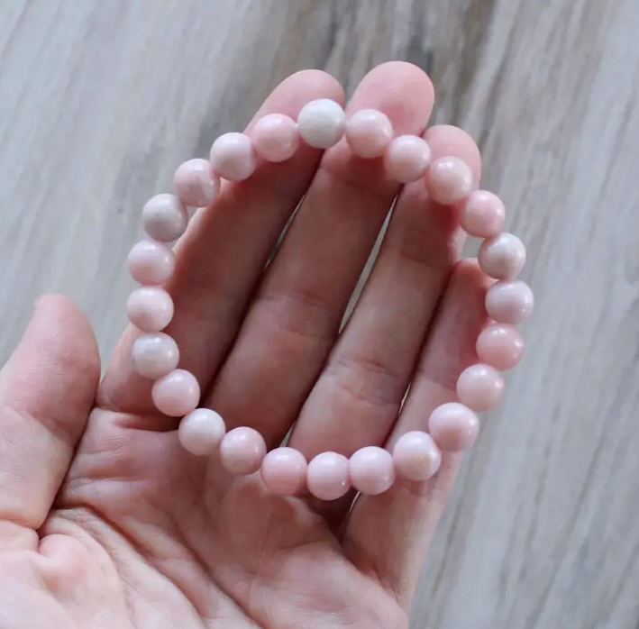 Pink opal bracelet 8mm