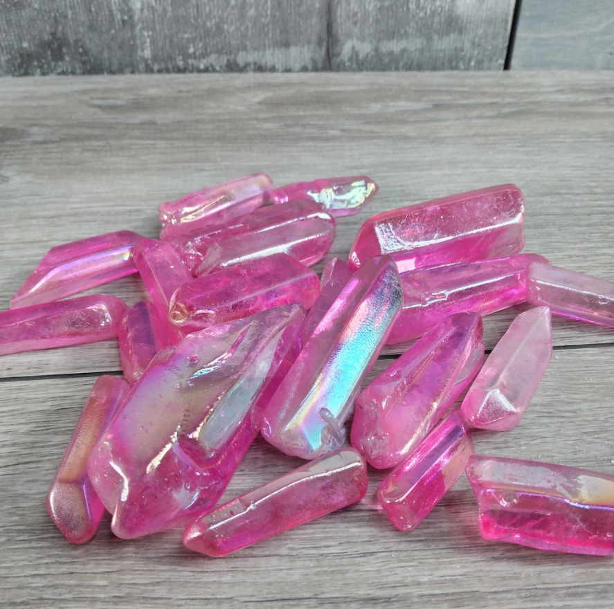 Cotton Candy Pink Aura Quartz