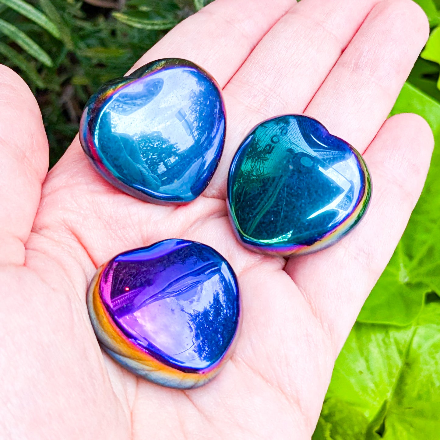 Rainbow Hematite Heart