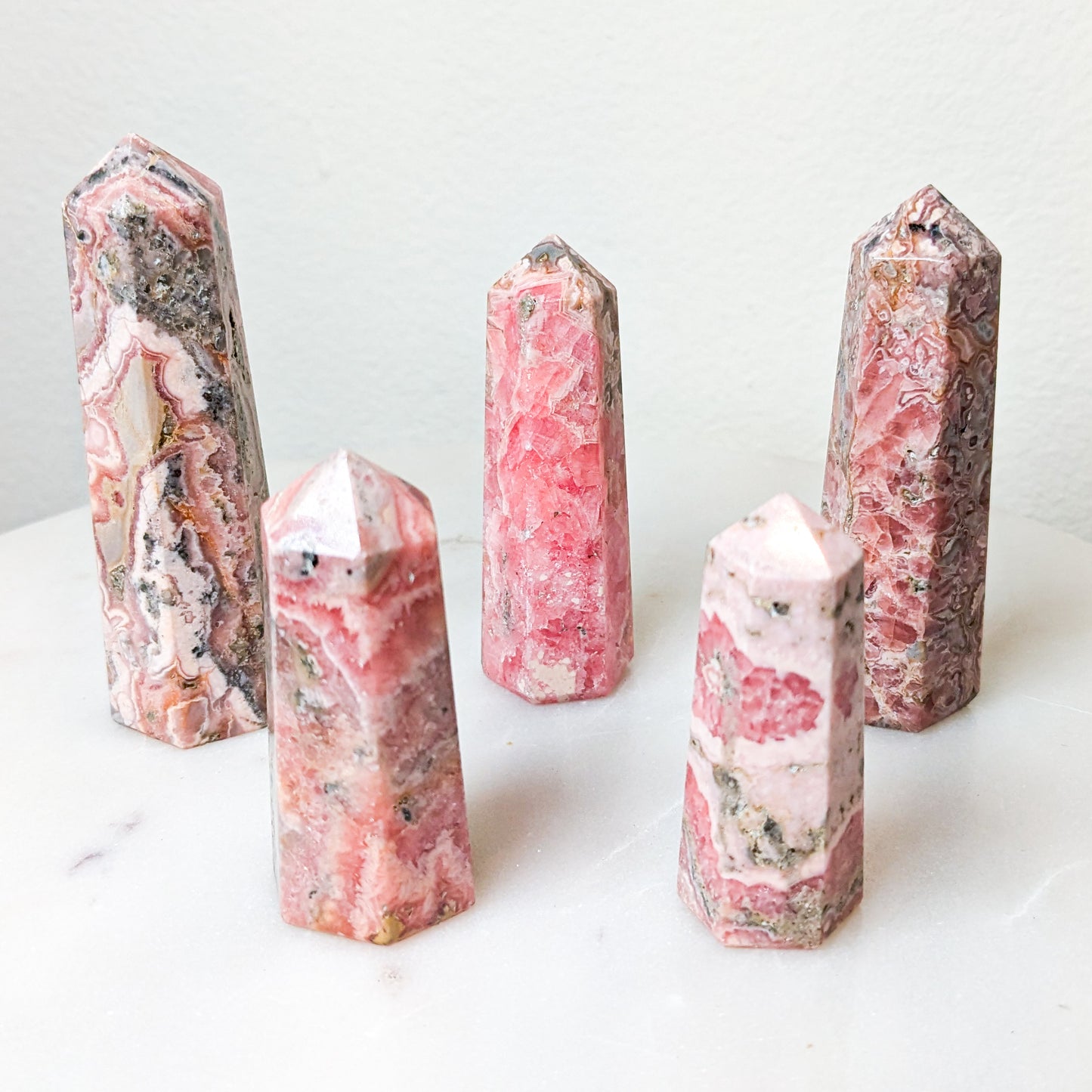 Rhodochrosite Obelisks 2-3"