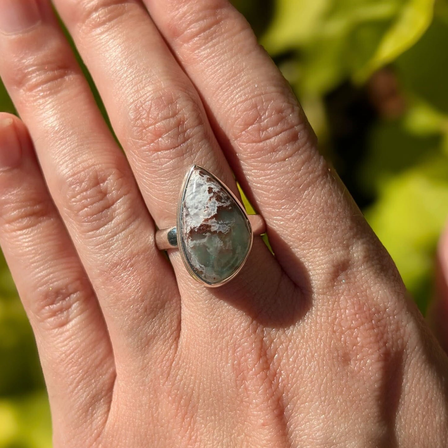 Aqua Chrysoprase Rings