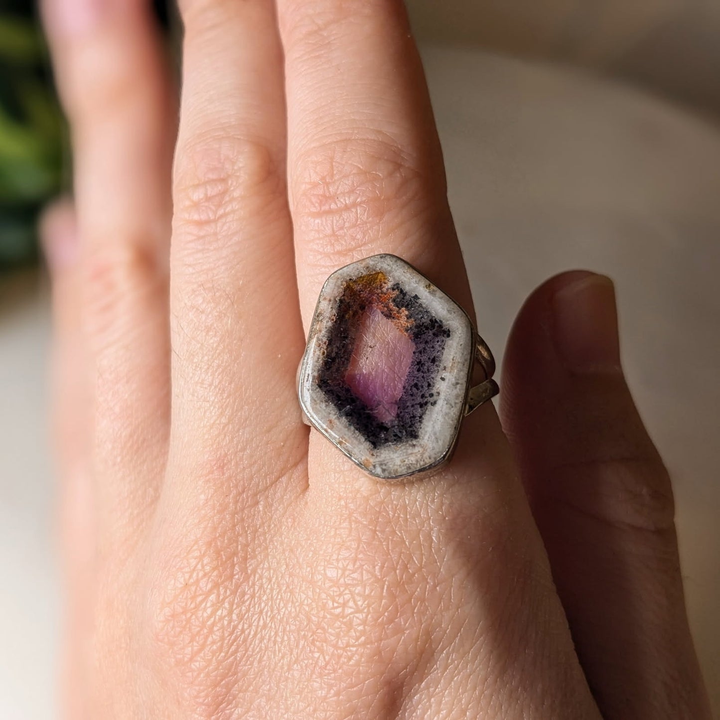 Atomic Trapiche Amethyst Rings