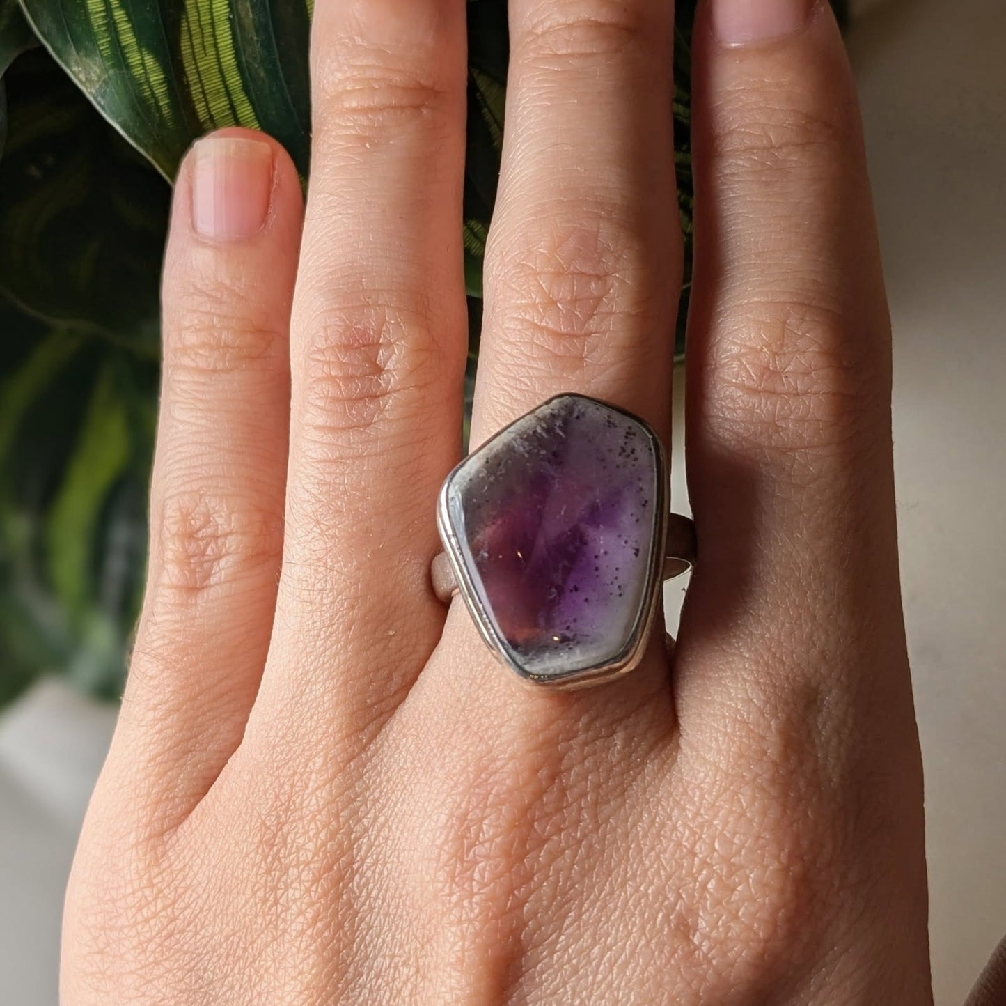 Atomic Trapiche Amethyst Rings