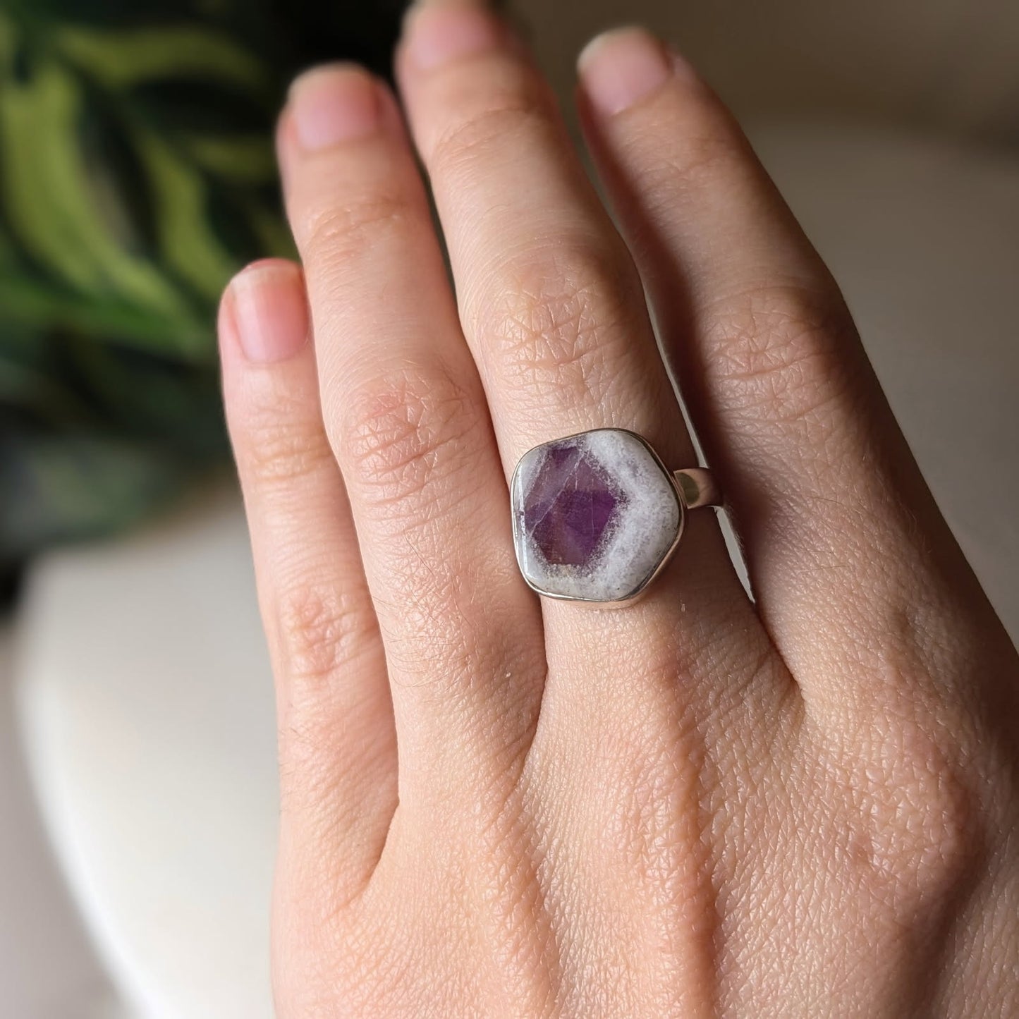 Atomic Trapiche Amethyst Rings